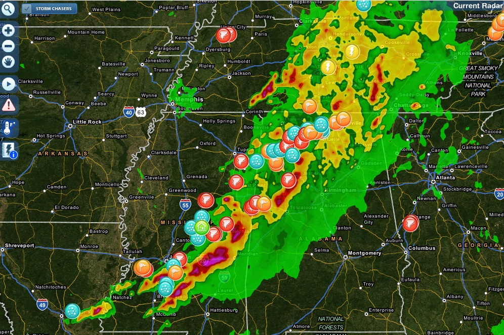 ZoomRadar Live Storm Chaser Map Radar For Your Website!