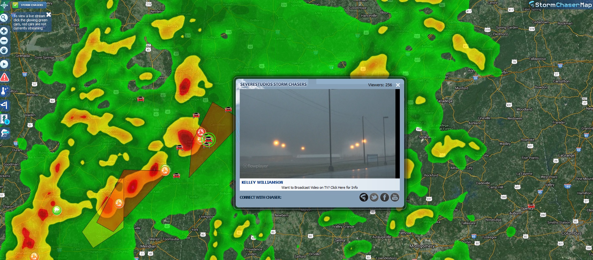 ZoomRadar: Live Storm Chaser Map: Radar For Your Website!